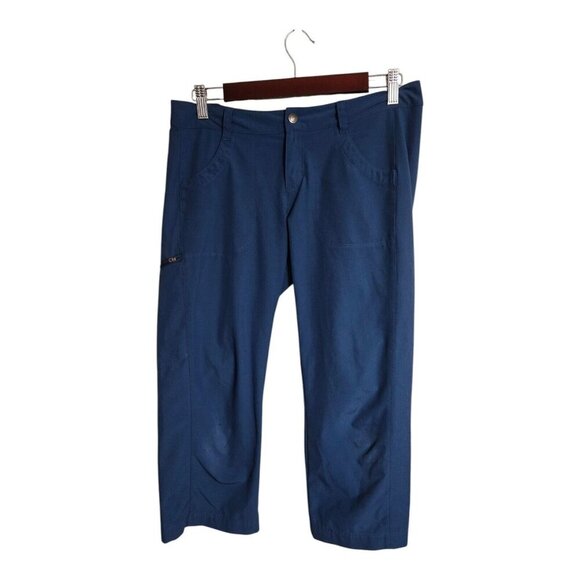 Patagonia pant Women 4 Blue Happy Hike Trail Capris Gorpcore Camping Trail 21235 - Picture 1 of 10